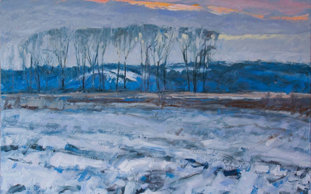 Winter Sunset Looking North—Cottonwood Grove