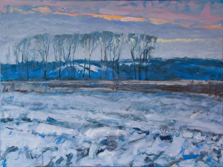 Winter Sunset Looking North—Cottonwood Grove