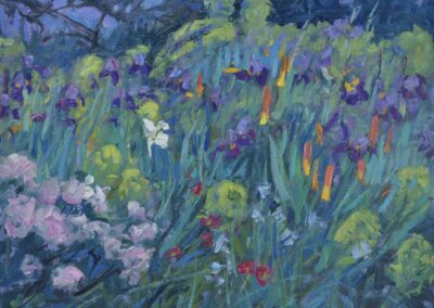 Twilight Garden—Iris and Torch Lilies