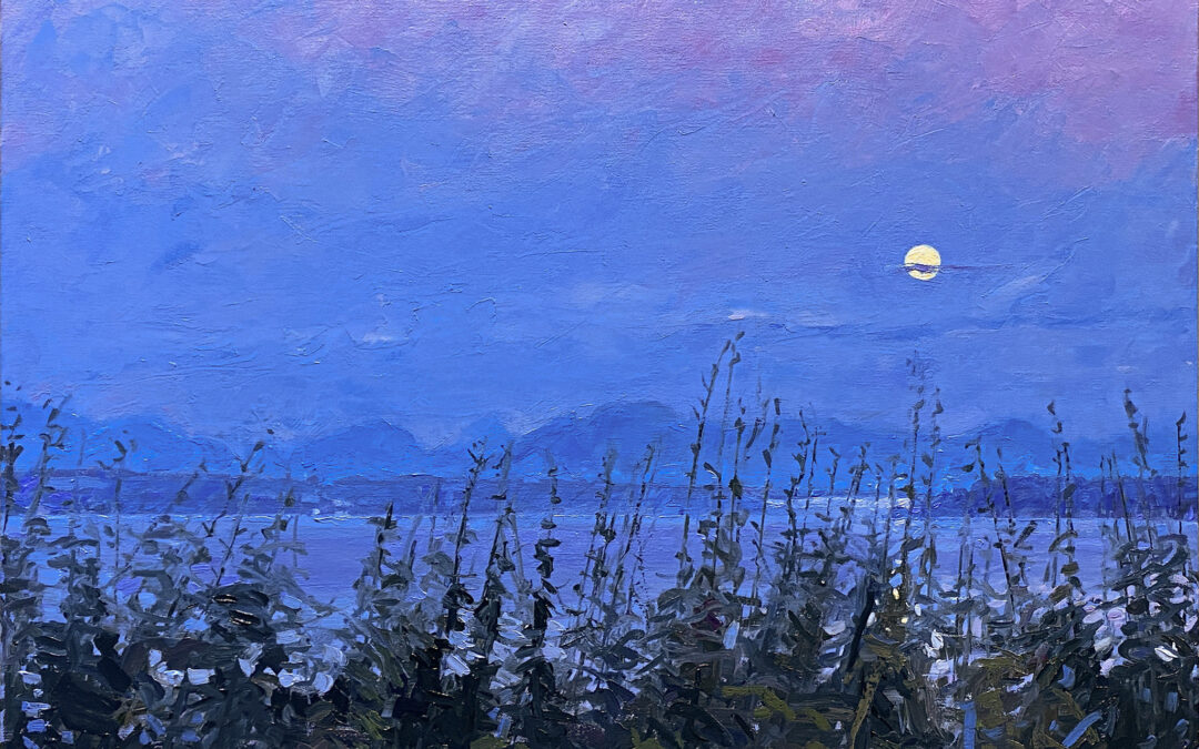 Moonrise—Saratoga Passage