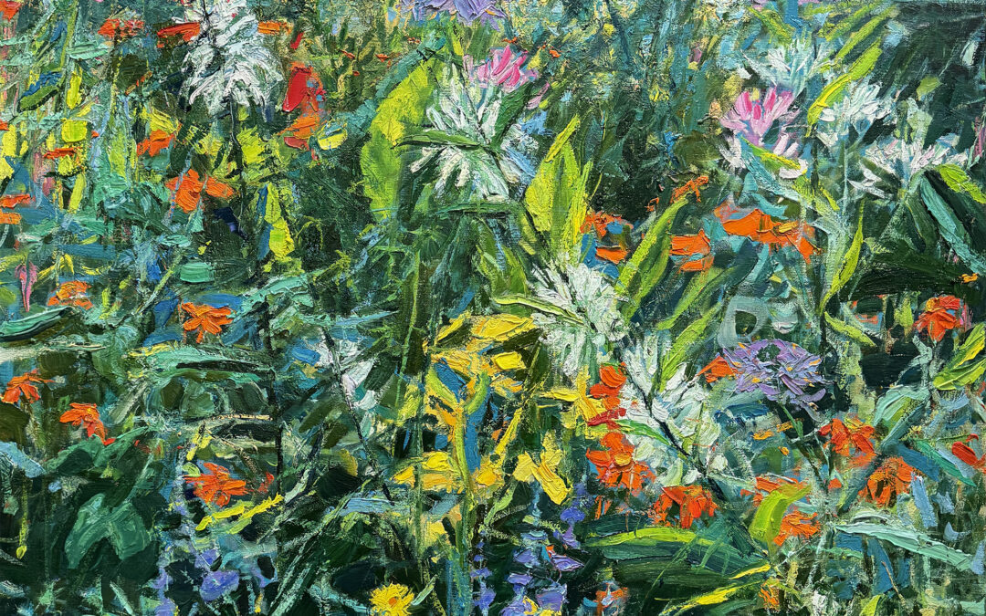 Island Garden—Tithonia and Cleome